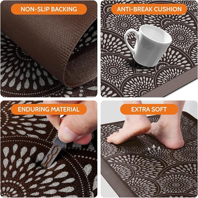 Mattitude 4/5 Inch Kitchen Mat, 20x53in Heavy Duty Ergonomic Comfort Foam - Image 4