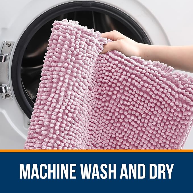 OLANLY Large Bathroom Rugs 44x32, Extra Soft Absorbent Chenille Bath Rugs - Image 5