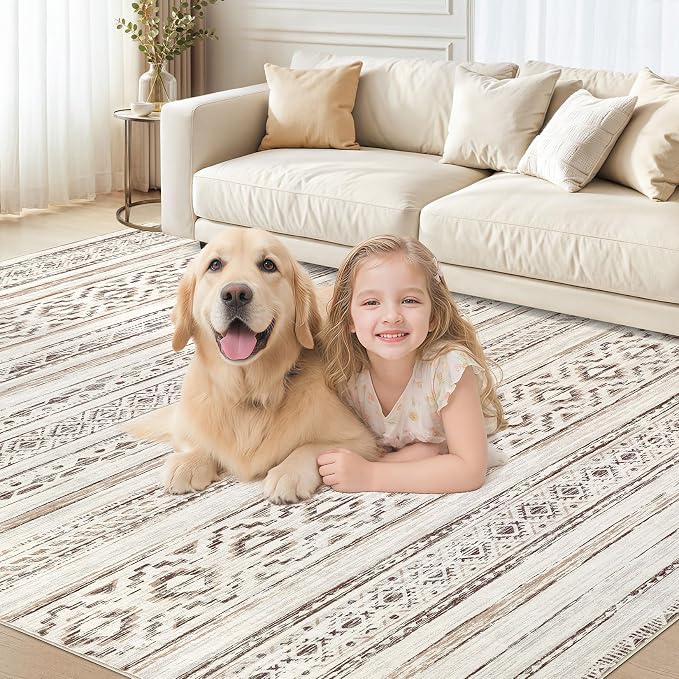 cotiled 6x9 Area Rugs Living Room Rug: Washable Boho Rugs - Image 6