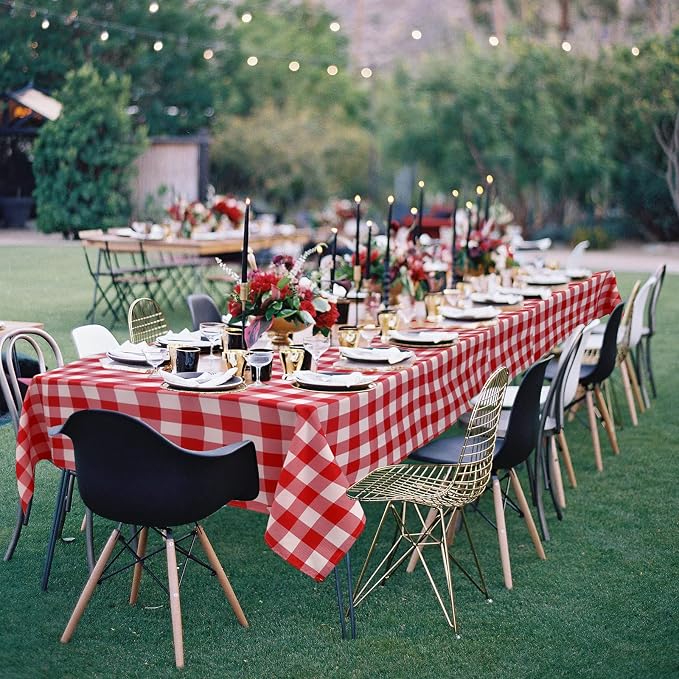Checkered Tablecloth Rectangle, 52 x 70 Inch - Image 2