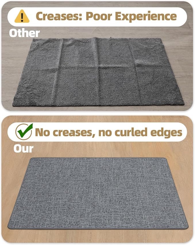 Color&Geometry Ultra Thin Indoor Door Mat 48"x72", Non Slip Rubber Backed Dirt - Image 5