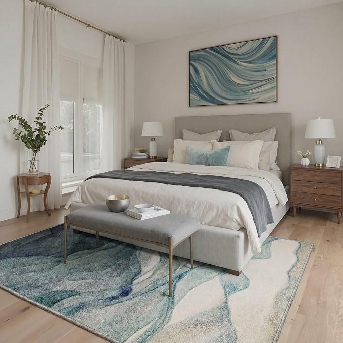 BEIMO Area Rugs 5x7 for Living Room Bedroom, Modern Abstract Machine Washable - Image 2