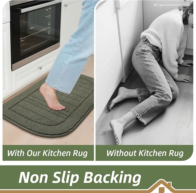BEQHAUSE 30x18 Inch Kitchen Rug Mat Durable Kitchen Rugs Non-Slip Washable - Image 7