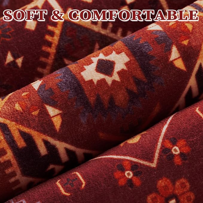 SERISSA 5x7 Boho Area Rug, Washable Non-Slip Rugs - Image 6