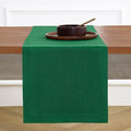 Solino Home 100% Pure Linen Table Runner Christmas Green, Fete 14 x 144 in | by SolinoHome
