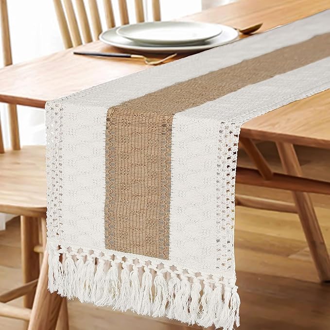 Boho Table Runner for Fall Home Decor 12x72 Rustic - Image 5