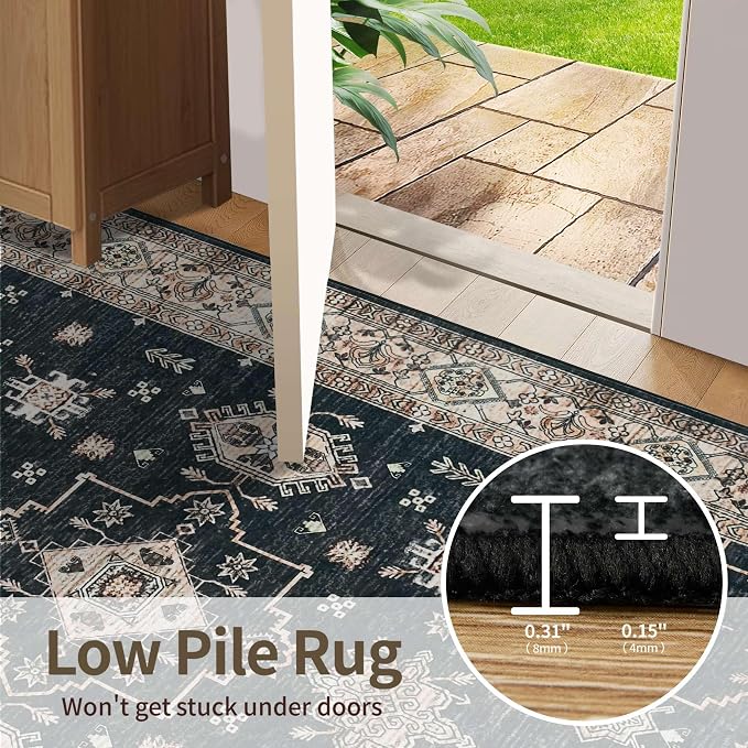 Rugxara 5x7 Area Rugs for Living Room Bedroom, Large Washable Rug, Non Slip & - Image 6