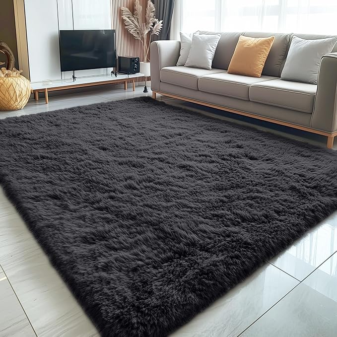OLANLY 5x5 Area Rugs for Living Room Bedroom, Machine Washable Soft Fluffy - Image 3