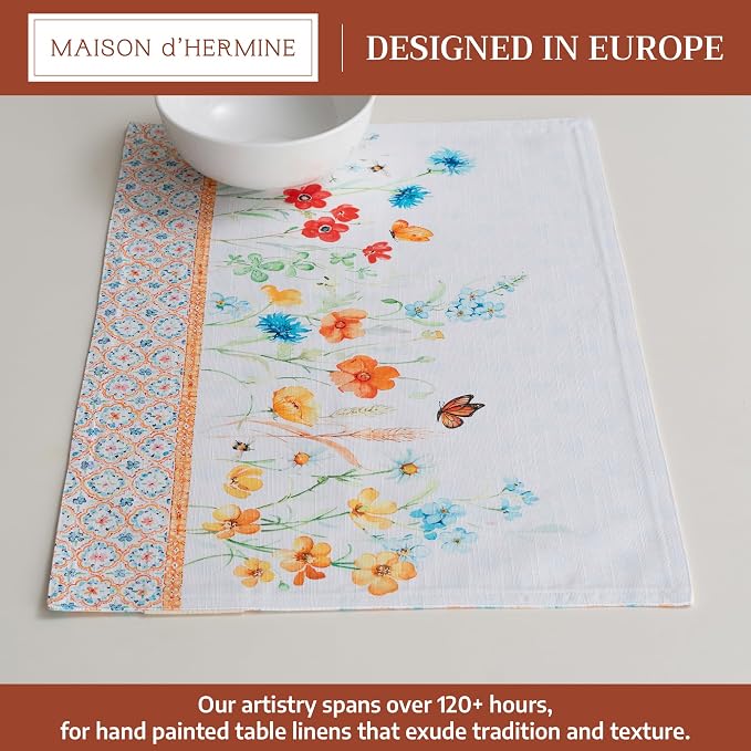 Maison d' Hermine Placemats Set of 4 Reusable 100% Cotton | Cloth Place Mats - Image 2