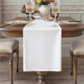 White Table Runner, Waterproof Washable Runners 36 Inches Long | Reusable 12x36 by KAIPHO