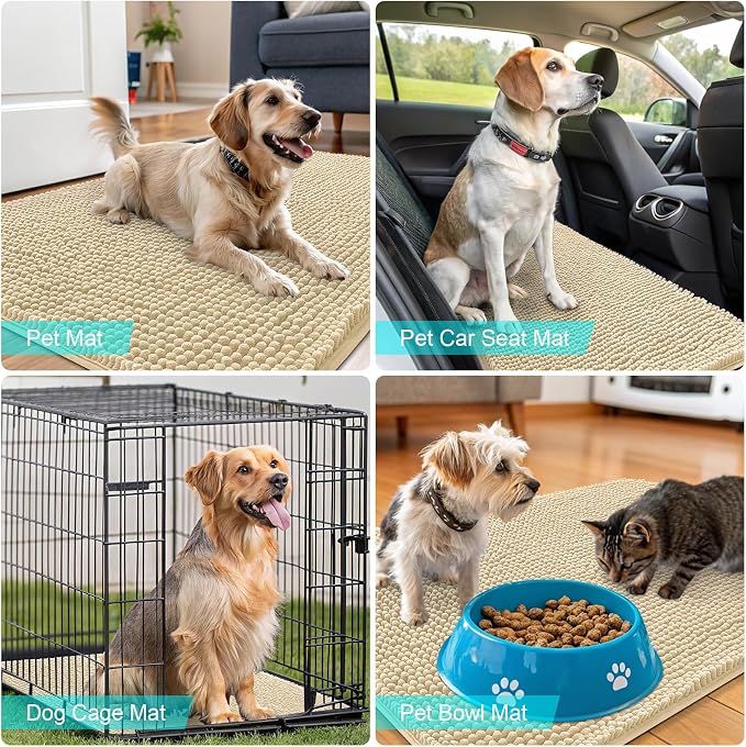OLANLY Dog Door Mat for Muddy Paws 59x24, Absorbs Moisture and Dirt, Absorbent - Image 7