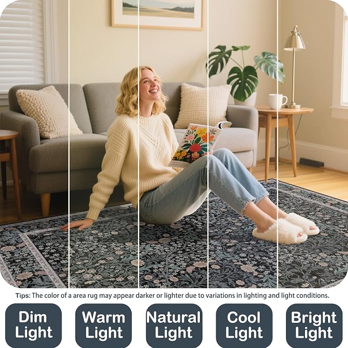 Extra Large 10x14 Area Rug for Living Room, Washable Rugs for Dining Room - Image 4