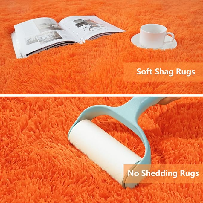 Boshengya 9X12 Large Area Rugs for Living Room Bedroom, Big Shag Rug for - Image 4