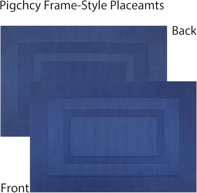 PIGCHCY Placemats, Washable Woven Vinyl Placemats - Image 3