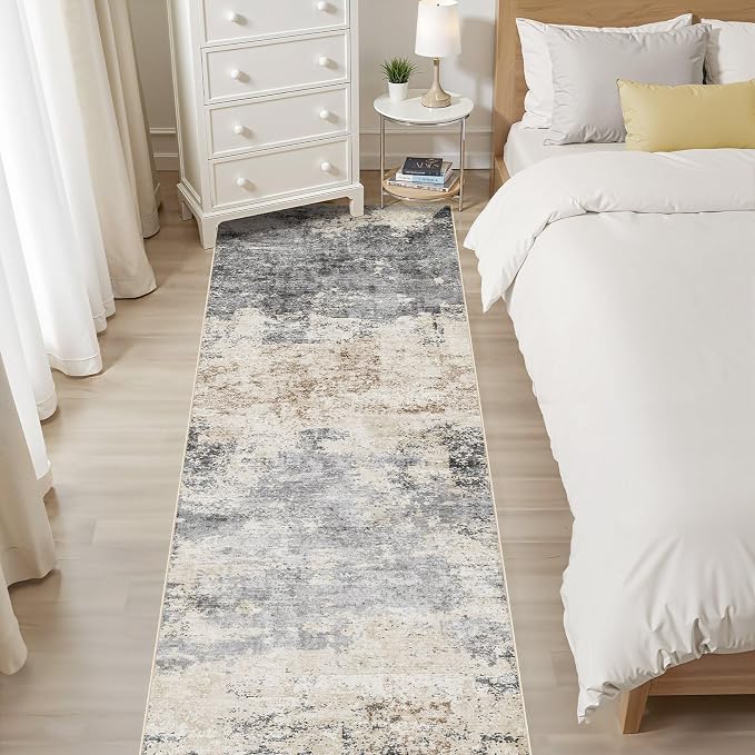 Runner Rug Kitchen Washable Rugs: 3x10 Non-Slip Abstract Soft Modern Stain - Image 6
