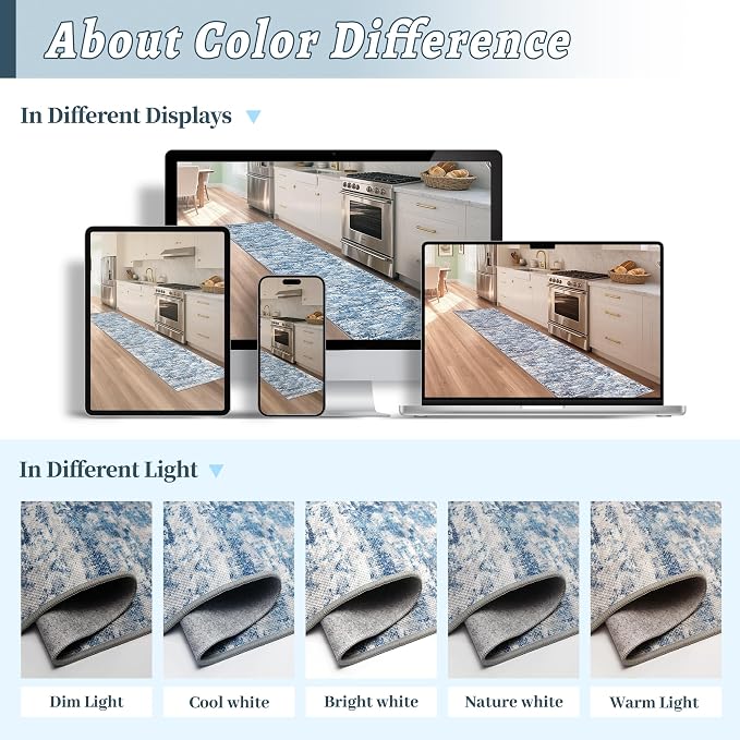 Runners for Hallways Ultra Non-Slip 2x10 Long Runner Rugs Washable Abstract - Image 5