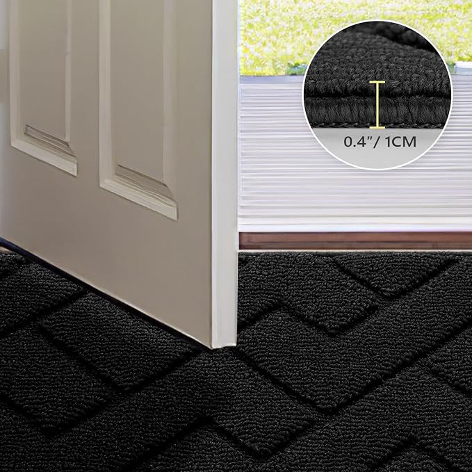 hicorfe Indoor Doormat, Welcome Door Mat TPR Backing Non Slip Mats 20"x32" - Image 4