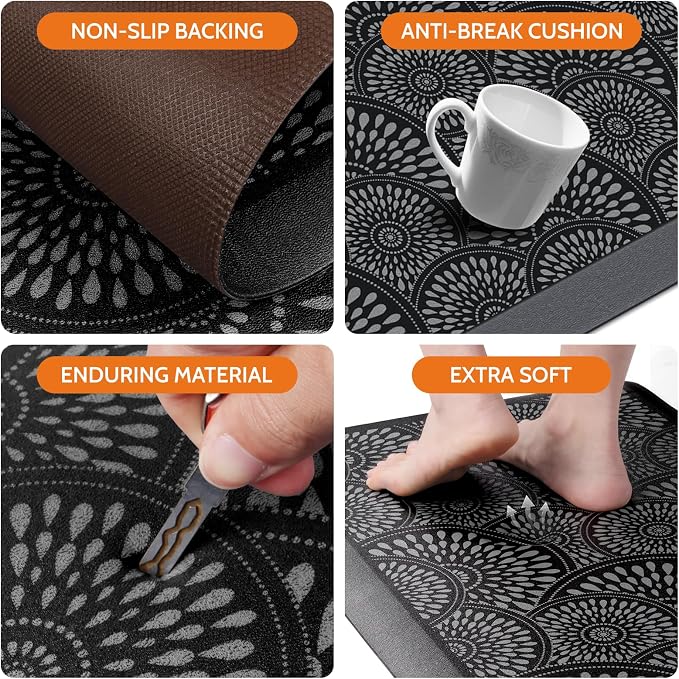 Mattitude 4/5 Inch Kitchen Mat, 20x32in Heavy Duty Ergonomic Comfort Foam - Image 4