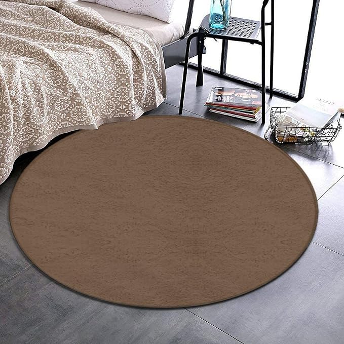 Machine Washable Modern Round Area Rug, Room Sofa Yoga Soft Round Carpet - Image 2