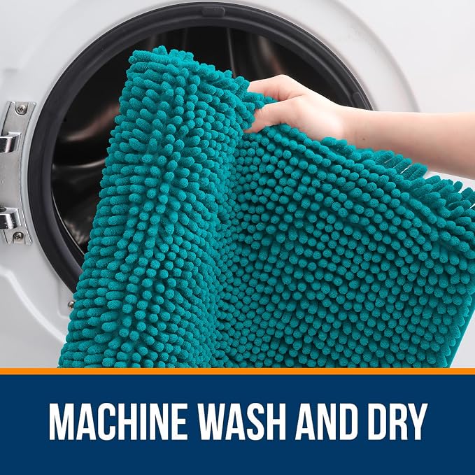 OLANLY Large Bathroom Rugs 44x32, Extra Soft Absorbent Chenille Bath Rugs - Image 5