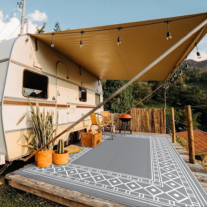 GENIMO Outdoor Rug Waterproof for Patio Decor, Outside Area Mat for Rv - Image 2