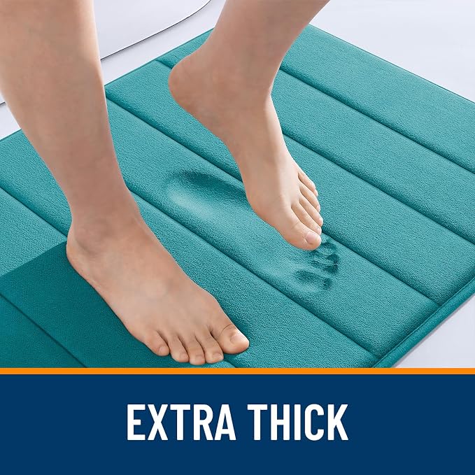 OLANLY Memory Foam Bath Mat 44x32, Super Soft Absorbent Bathroom Rugs, Quick Dry - Image 6