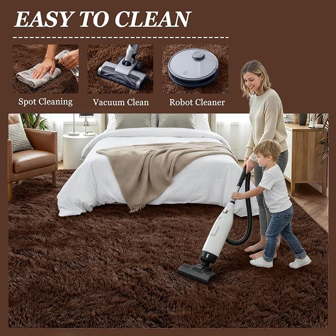 Fluffy 5x7 Area Rugs for Living Room Bedroom: Ultra Soft Shag Rug Non-Slip - Image 8