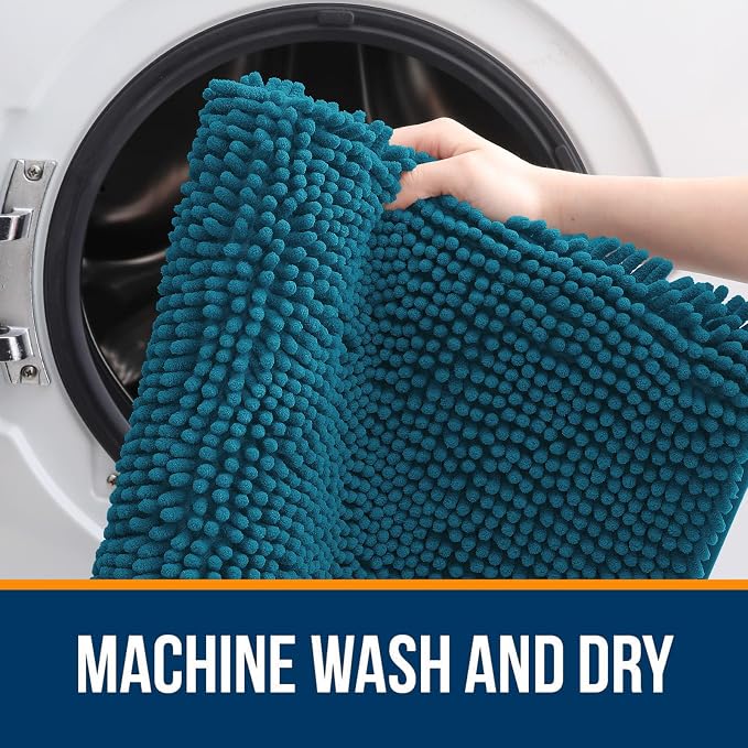 OLANLY Large Bathroom Rugs 44x32, Extra Soft Absorbent Chenille Bath Rugs - Image 5