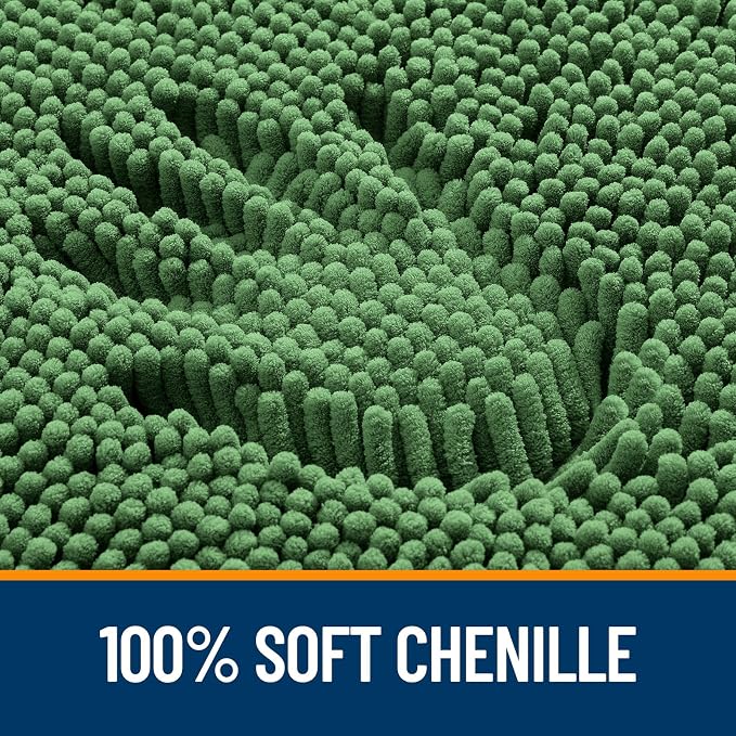 OLANLY Toilet Rugs U-Shaped 24x24, Extra Soft Absorbent Chenille Contour - Image 3