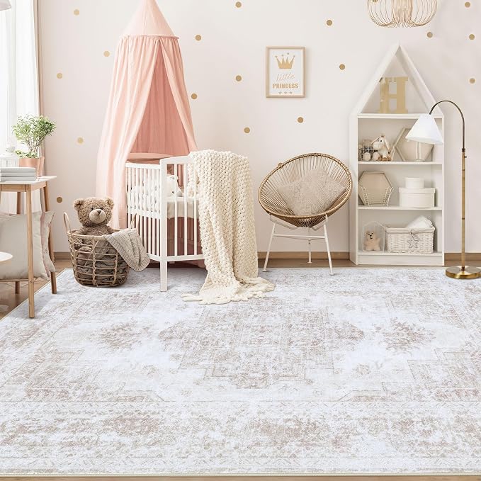 XLUEZ Area Rug 5x7 Living Room Rug, Machine Washable Vintage Distressed - Image 3