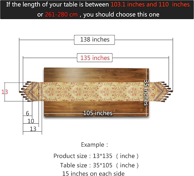 Extra Luxury Velvet Gold Table Runner 135 Inches Long - Image 3