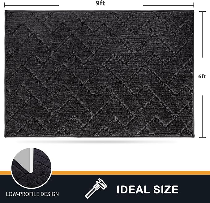 PURRUGS Easy Care Area Rug 6ft x 9ft, Non-Slip Machine Washable Entry Rug - Image 2