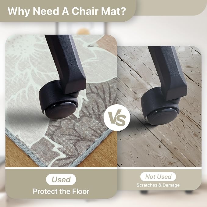 48"x72" Office Chair Mat for Hardwood Tile Floor, Under Desk Carpet Protector - Image 4