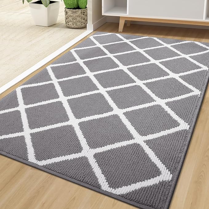 Finchitty Large Indoor Door Mat, Non-Slip Absorbent Resist Dirt Entrance Mat by Finchitty