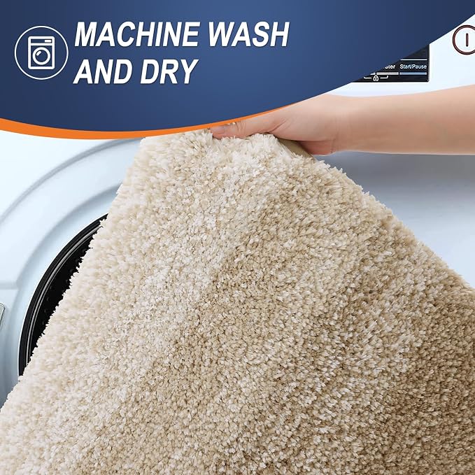 OLANLY Small Bathroom Rugs Mat 24x16, Extra Soft Absorbent Microfiber Bath Rugs - Image 6