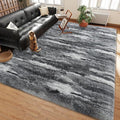 Shag Rugs for Living Room 5x7, Ultra Soft Abstract Grey Big Fuzzy Rugs for by Ailyei