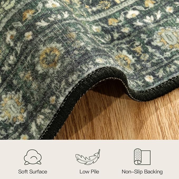 Lofus 2'6"x10' Area Rug for Hallways, Low Pile Soft Carpet Runner for Kitchen - Image 8