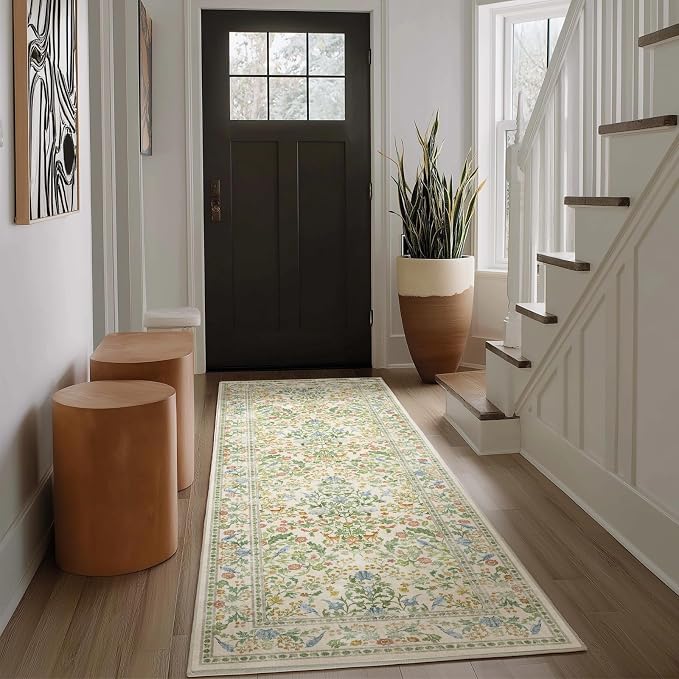 Washable Runners for Hallways Kitchen Rug: 2'x6' Runner Rugs Stain Resistant - Image 2