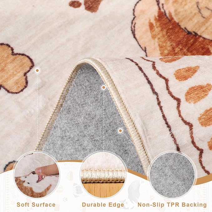 DUKINO 2x3 Entryway Rug, Washable Small Door Mat Indoor Entance Lightweight - Image 5