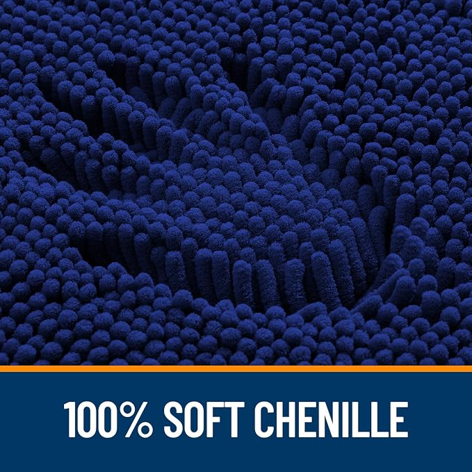 OLANLY Toilet Rugs U-Shaped 20x20, Extra Soft Absorbent Chenille Contour - Image 3