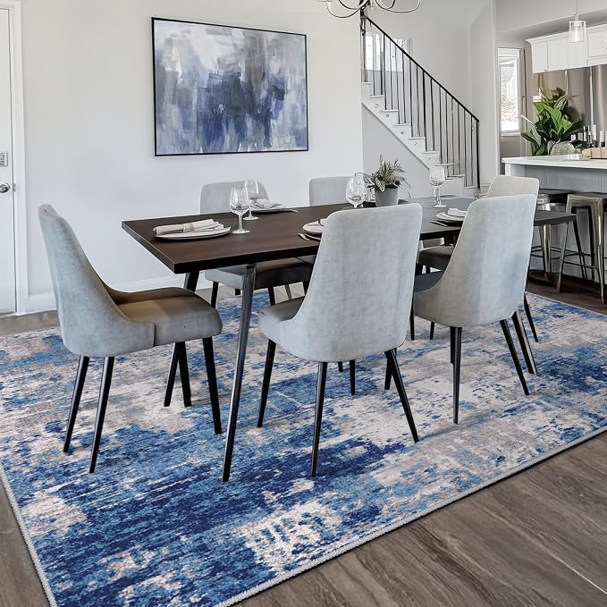 RELEANY Washable Area Rugs 3'x5' Non-Slip Modern Abstract Soft - Image 9