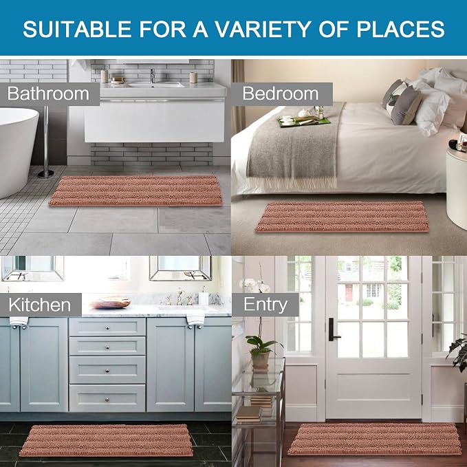 H.VERSAILTEX Bathroom Rugs Bath Mat Runner Rug Non Slip Kitchen Rug Extra Long - Image 6