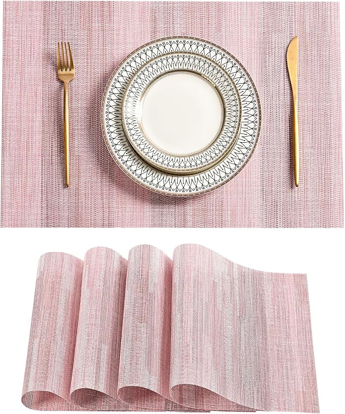 Leetaltree Misty Rose Placemats Set of 4 by Leetaltree-ArtatEveryTable