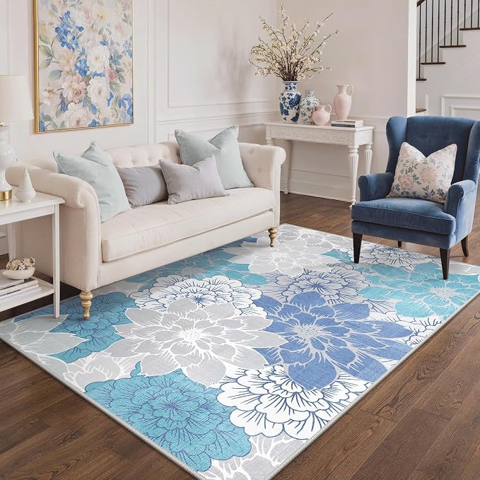 GENIMO Indoor Outdoor Area Rug 8'x10', Machine Washable Rugs - Image 4