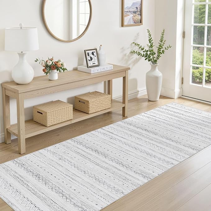 cotiled Hallway 2.6x10 Runner Rugs: Washable Boho Rugs - Image 2