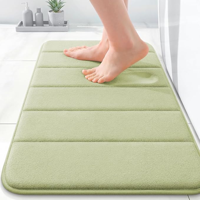 OLANLY Memory Foam Bath Mat 35x16, Super Soft Absorbent Bathroom Rugs, Quick Dry by OLANLY