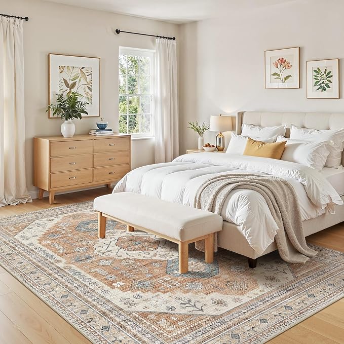 10x14 Washable Area Rug, Large Rugs - Image 7