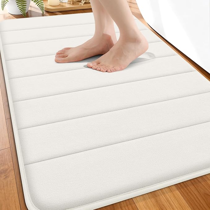 OLANLY Memory Foam Bath Mat 34x21, Super Soft Absorbent Bathroom Rugs, Quick Dry by OLANLY