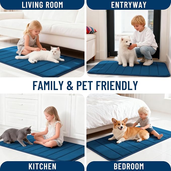 OLANLY Memory Foam Long Bathroom Rugs Runner 70x24, Super Soft Absorbent Bath - Image 9