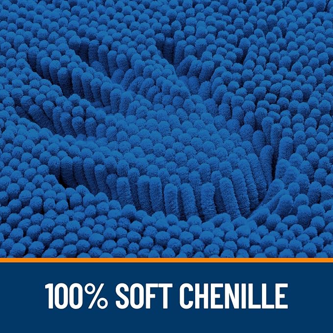 OLANLY Bathroom Rugs 35x24, Extra Soft Absorbent Chenille Bath Rugs, Rubber - Image 3